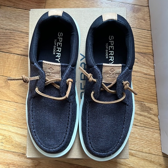Sperry Topsider Women's Captain's Moc Hemp Slip On  size 6m  blue NWT - Picture 1 of 9
